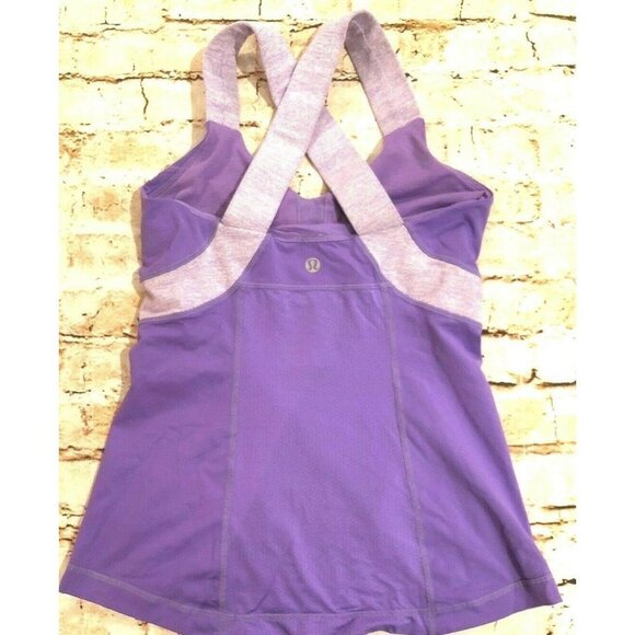 Lululemon Push Ur Limits Purple Tank Wide Strap 4 - Picture 2 of 3